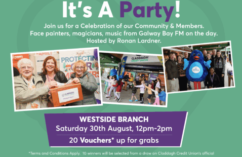 Image of Claddagh Credit Union Party Invitation