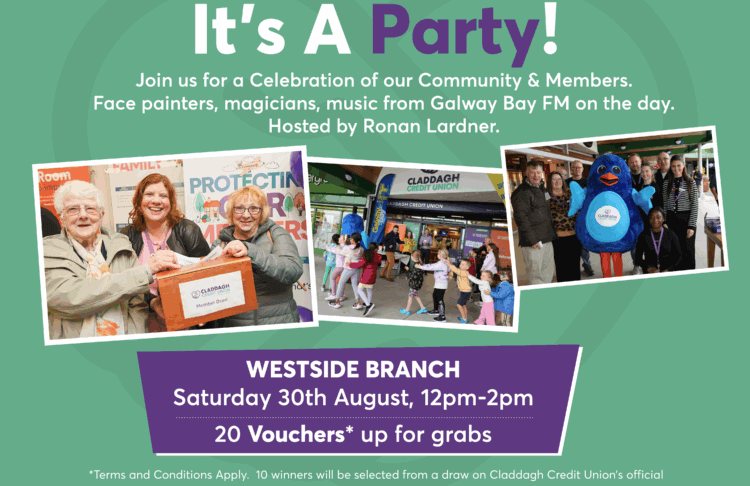 Image of Claddagh Credit Union Party Invitation
