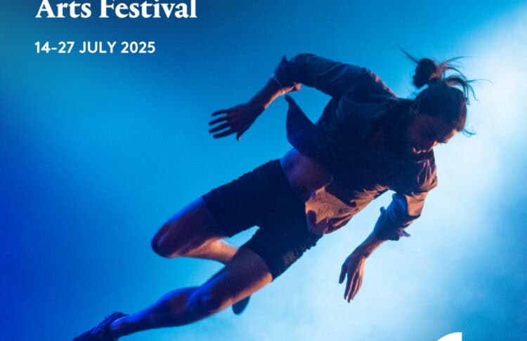 Image with Galway International Arts Festival Text and a figure of a man.