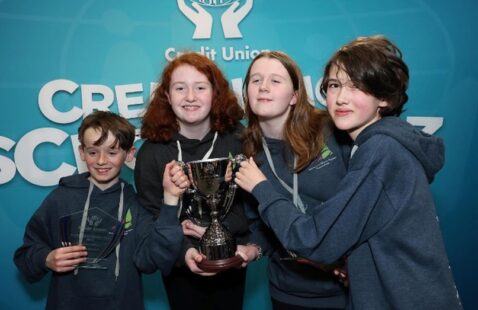 Image of Knocknacarra Educate Together at the Credit Union School Quiz. 